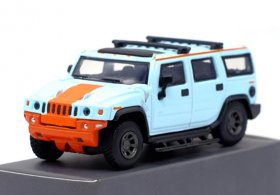 Kids 1:64 Scale Blue-Orange Diecast 2008 Hummer H2 Toy