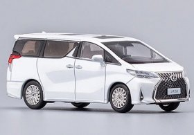 Black / White 1:64 Scale Diecast Lexus LM350 MPV Model