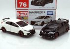 White / Black 1:64 Scale NO.76 Diecast Honda Civic Type R Toy