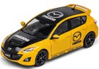 1:64 Scale Black-Yellow Diecast Mazda 3 MPS Model