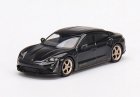 1:64 Scale Black / Deep Blue Diecast Porsche Taycan Turbo S Mode