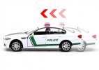 Police 1:36 Scale White-Green Kids Diecast BMW M5 Car Toy