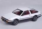 White / Black 1:32 Scale Diecast Toyota Sprinter Trueno AE86 Toy