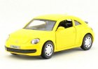 Kids Yellow 1:38 Scale Diecast VW Beetle Toy