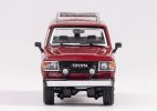 Wine Red 1:64 Scale Diecast Toyota Land Cruiser LC60 Model