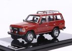 Wine Red 1:64 Scale Diecast Toyota Land Cruiser LC60 Model