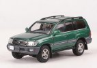 1:64 Scale Green /Silver Diecast Toyota Land Cruiser LC100 Model