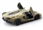 Matte Black / Golden 1:36 Scale Diecast Lamborghini Sian Toy