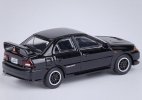 1:64 Black / White Diecast Mitsubishi Lancer Evolution IV Toy