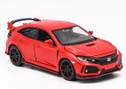 1:32 Gray / Black / White / Red Diecast Honda Civic Type R Toy