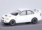 1:64 Black / White Diecast Mitsubishi Lancer Evolution IV Toy