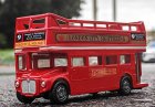 Red NO.9 Diecast London Double Decker Sightseeing Bus Toy