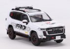 White 1:64 Safety Car Diecast Toyota Land Cruiser LC300 Model