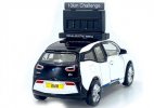 1:64 White-Black Tiny Diecast BMW I3 Marathon Clock Car Model