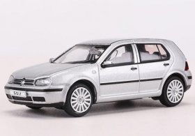 Silver 1:64 Scale Diecast VW Golf Mk4 Model