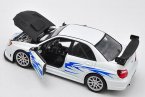 1:24 Scale Welly White Diecast Subaru Impreza WRX STI Model