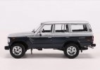 Silver-Black 1:64 Scale Diecast Toyota Land Cruiser LC60 Model