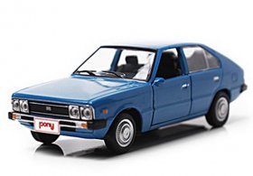 Red / Silver / Blue 1:38 Scale Diecast 1975 Hyundai Pony Toy