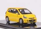 Blue / Yellow / Light Blue 1:64 Scale Diecast Honda Fit Model