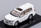 Black / White 1:64 Scale Diecast Toyota Land Cruiser LC200 Model