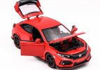 1:32 Gray / Black / White / Red Diecast Honda Civic Type R Toy