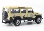 1:36 Scale Creamy White Kids Diecast Land Rover Defender Toy