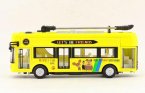 Yellow Kids Diecast Double Decker Trolley Bus Toy