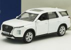 White / Deep Blue 1:38 Scale Diecast Hyundai Palisade SUV Toy