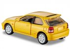 Yellow / White NO.37 Diecast Honda Civic Type R EK9 Car Toy