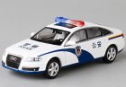 1:64 Scale White Police Diecast Audi A6L C6 Car Model
