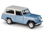 Blue 1:24 Scale Welly Diecast 1967 Jeep Jeepster Commando Model