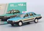 1:64 Scale Blue Taxi Diecast VW Santana Sedan Model