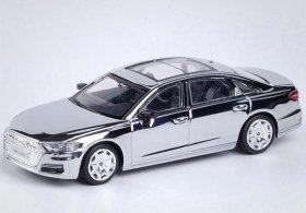 1:64 Scale Silver Diecast 2021 Audi A8L Car Toy