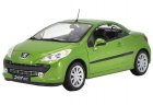 White / Green 1:18 Scale Welly Diecast Peugeot 207CC Model