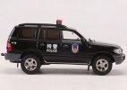 Police 1:64 Scale Black Diecast Toyota Land Cruiser LC100 Model