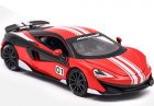 Red 1:32 Scale Stripes Kids Diecast McLaren 600LT Car Toy