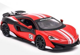 Red 1:32 Scale Stripes Kids Diecast McLaren 600LT Car Toy