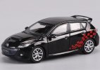 1:64 Scale Black Diecast Mazda 3 MPS Model