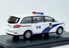 White Police 1:64 Scale Diecast 2014 Buick GL8 MPV Model