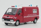 Red 1:43 Scale IXO Fire Dept Diecast Renault Master Van Model