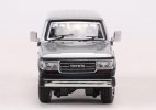 Silver-Black 1:64 Scale Diecast Toyota Land Cruiser LC60 Model