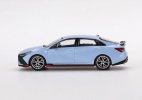 1:64 Scale Blue/ White / Gray Diecast Hyundai Elantra N Model