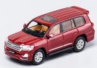 Red 1:64 Scale Diecast Toyota Land Cruiser LC200 Model