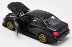 Black / Blue 1:24 Welly Diecast Subaru Impreza WRX STI Model