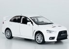 Kids White / Red / Blue Diecast Mitsubishi Lancer Evolution Toy