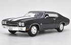 Black 1:18 Welly Diecast 1970 Chevrolet Chevelle SS 454 Model