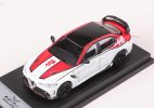 1:64 Scale White-Red Diecast Alfa Romeo Giulia GTAm Model