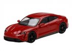 1:64 Scale Red Diecast Porsche Taycan Turbo S Model