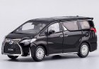 White / Black 1:64 Scale Diecast Lexus LM300h MPV Model