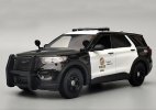 1:24 Black Motormax Police Diecast 2022 Ford Explorer Model